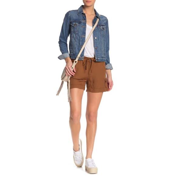 Democracy Brown High Waisted Utility Shorts Women's Size 2 - Picture 1 of 6